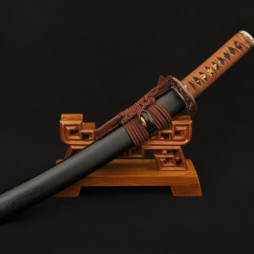 Tanto 1095 Carbon Steel Dagger Clay Tempered Dragon