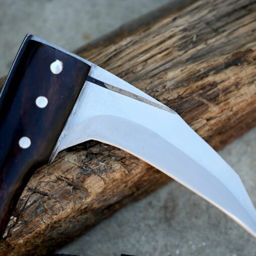 Kama Knife One-Handed Grim Reaper Leather Wrapped Grip