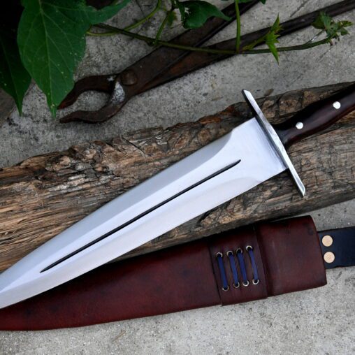 Medieval Dagger Carbon Steel Blade and Metal Crossguard