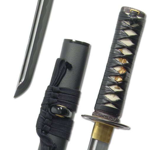 Musashi Wakizashi with Leather Tsuka-Ito