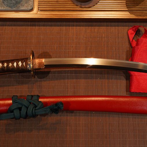 Wakizashi Cherry Blossoms Koshirae (Naginata Blade Shape)
