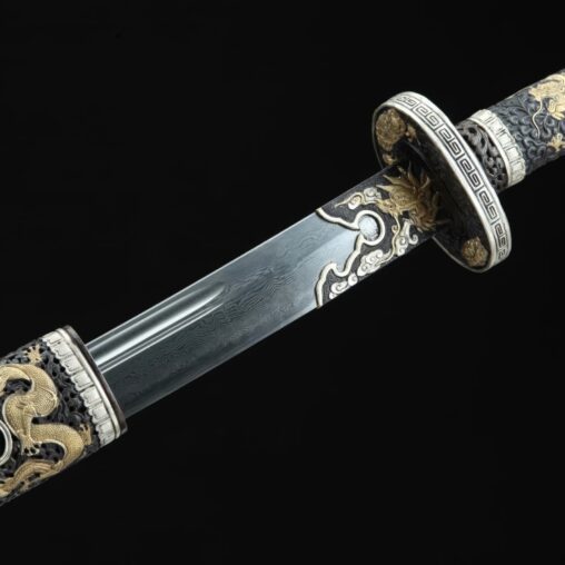 Dao Sword Folded Pattern Steel Clay Tempered Blade