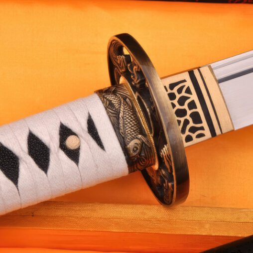 Samurai Ninja Sword 1095 Carbon Steel Sword Fish Koshirae Full Tang