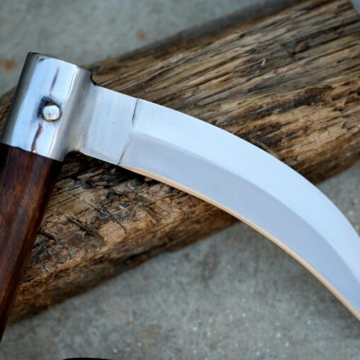 Traditional Farmer Japanese Kama Knife Rosewood Shaft