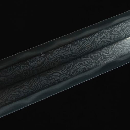 Tang Dynasty Jian Sword Mudan Pattern Steel Clay Tempered Blade