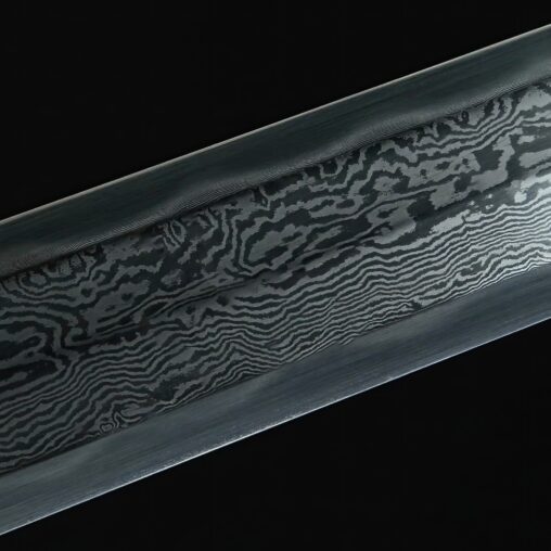 Yueshen Jian Damascus Steel Sword Pattern Pure Copper Scabbard