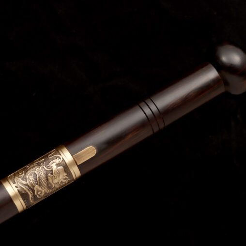 Black Dragon Cane Sword with Round Pommel