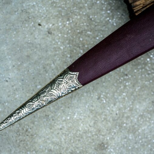 Straight European Saber with a Knuckle Bow and a False Edge