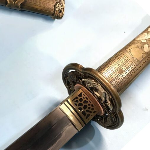 O-Tachi Tamahagane Steel Sword Shunga