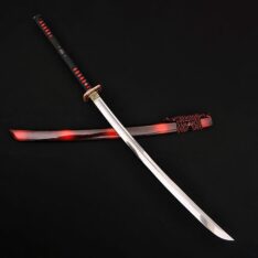 Nagamaki/Katana 1095 Steel Black/Red (Naginata Blade)