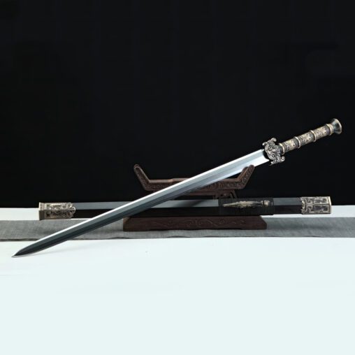 Flying Dragon Han Jian Sword Chinese Pattern Steel Blade