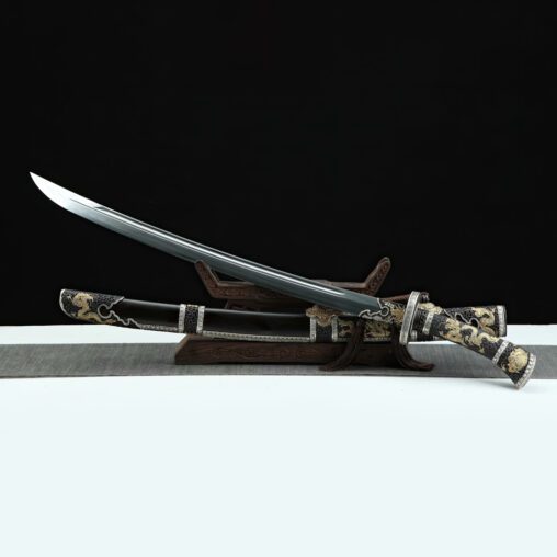 Dao Sword Folded Pattern Steel Clay Tempered Blade