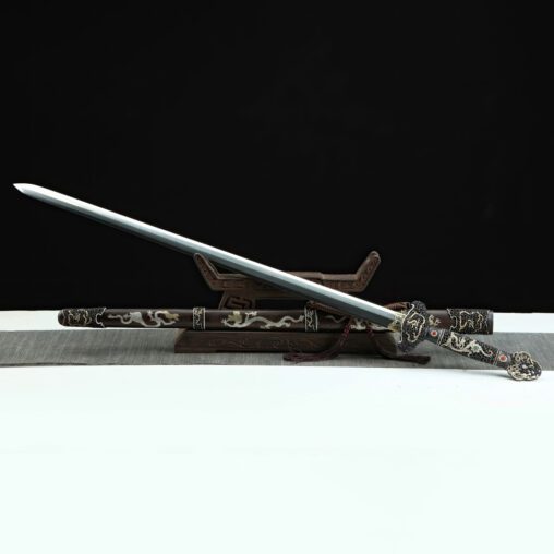 Dragon God Jian Pattern Steel Clay Tempered