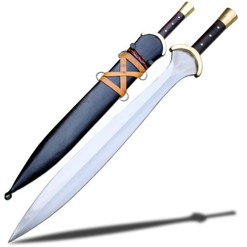 Early Greek Xiphos with Golden Colored Handle Fittings