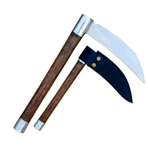 Sharpened Kama Knife with Long Sickle Blade
