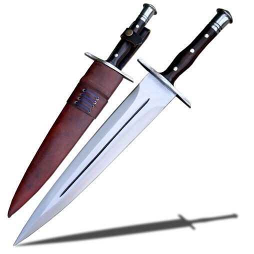 Medieval Dagger Carbon Steel Blade and Metal Crossguard