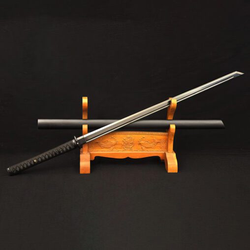 Ninjato 1060 Carbon Steel Sword Samurai Black Full Tang