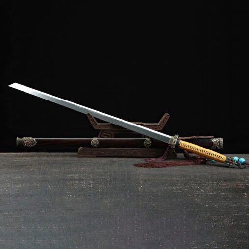 Tang Dao Pattern Folded Steel Clay Tempered Blade