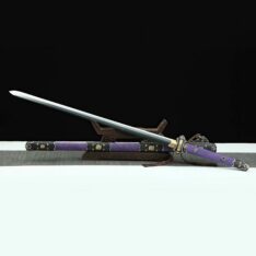 Tang Dynasty Jian Sword Mudan Pattern Steel Clay Tempered Blade