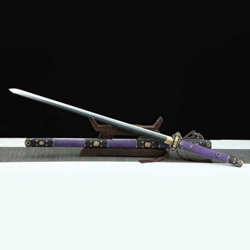 Tang Dynasty Jian Sword Mudan Pattern Steel Clay Tempered Blade