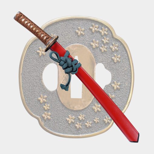 Wakizashi Cherry Blossoms Koshirae (Naginata Blade Shape)